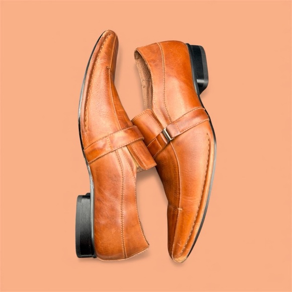 Fratelli Select Tan Leather Men's Slip-On Loafers, Size11M, B208-03 - Picture 8 of 9